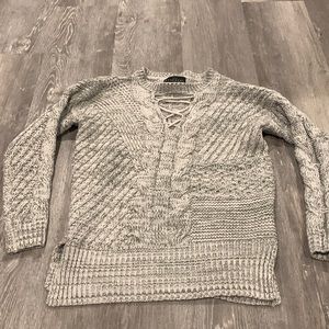 Chunky Neck Cut Out Sweater